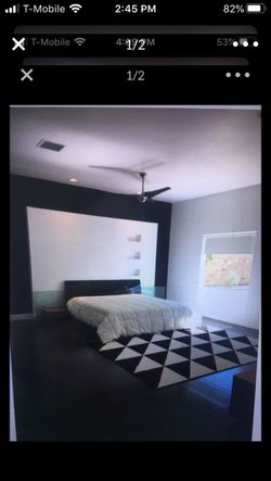 Bed frame w 2 night stands