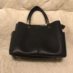 Black Faux Leather Purse