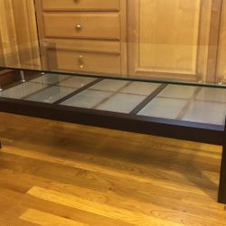 Brand New Two Layers Of Thick Glass Coffee Table 