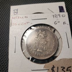 25 Centavos 1890 $135