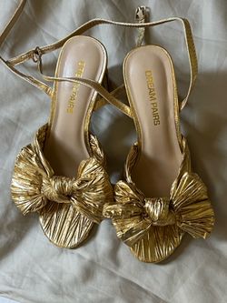Ankle Strap Bow Block Heel Sandals