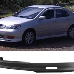 Fits 03-04 Toyota Corolla MUG Style Front Bumper Lip Unpainted - PP