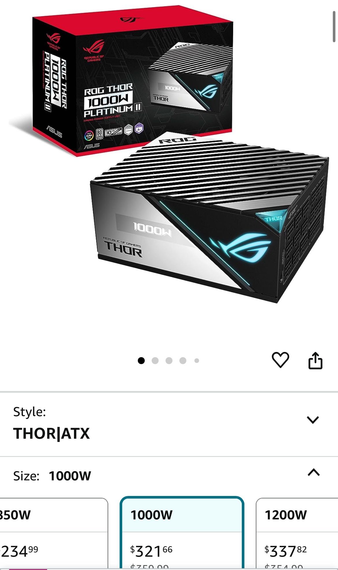 ROG THOR 1000w platinum