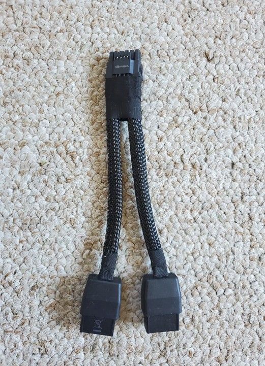 Nvidia RTX 4070 Adapter 2x 8pin PCIe to 16pin(12+4) 12VHPWR Power Cable Straight