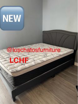 Queen size bed frame and mattress