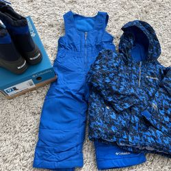 3T, Columbia Omni -Tech Snow Clothes and Boots