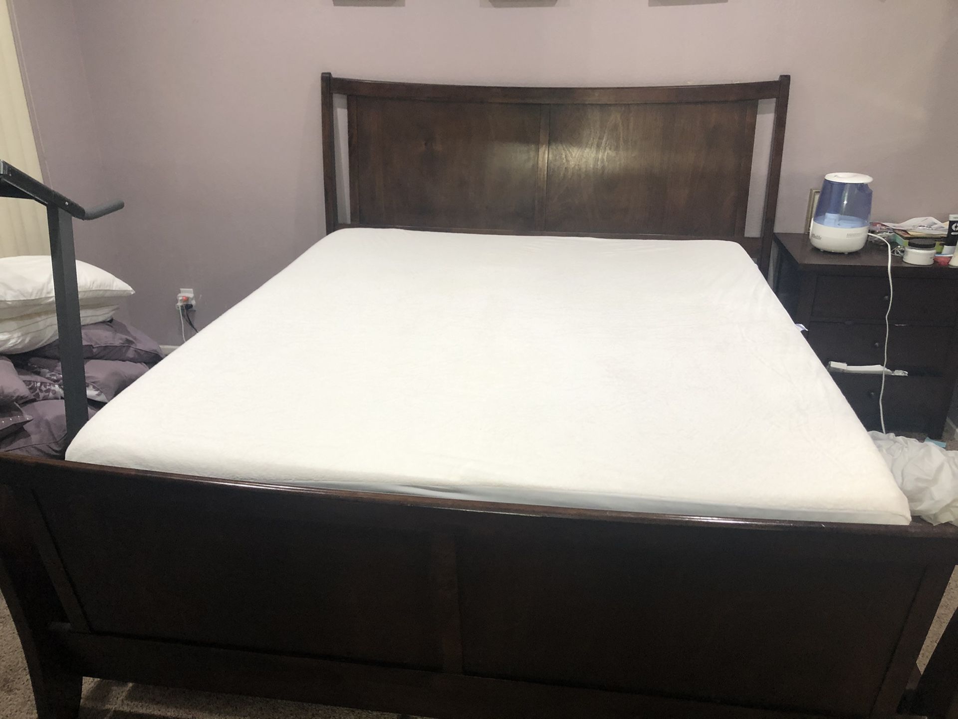 California King bed frame and Tempur-pedic mattress