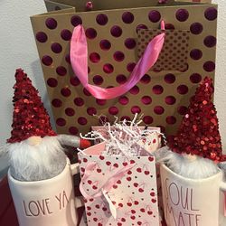 Valentine mug with darling gnome (gift wrapped)