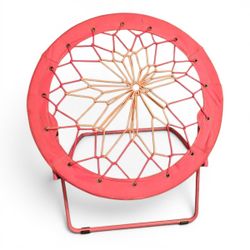 Pink Bungee Cord Chair / Web Chair – Folding Accent Chair