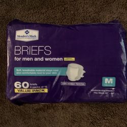 Members Mark 60 count adult protection briefs, M