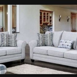 Brand New Elegant Wrapped Fabric Comfy Sofa Loveseat 