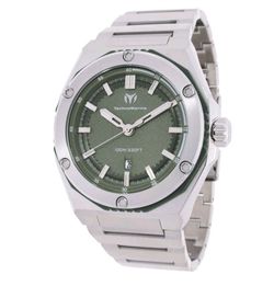 Technomarine TM-416075 Coral Olive Green Dial 45 mm Men's Watch New