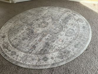 Loloi Heidi Collection HEI-02 Dove/Blush 7'-6" x 7'-6" Round Area