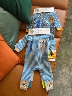 12m baby footie pajamas - new