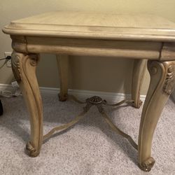 End Table Iron Solid Wood 26x26 25H