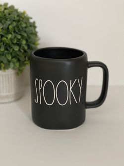 Rae Dunn 2018 Matte Black Spooky Mugc
