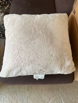 Used Large Target Threshold Faux Fur Throw Pillow