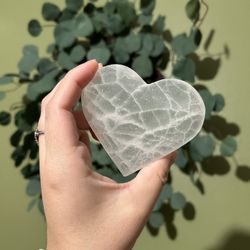Selenite Heart Plate