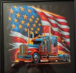 USA American semi diamond art