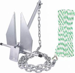 Fluke Anchor Kit With Chain And Anchor Rope Set