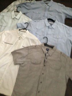 Men’s extra large, six button up shirts like new
