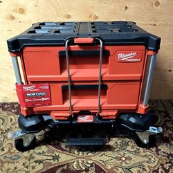 Milwaukee Packout 2 Drawer with Rolling Dolly. Both Brand New. No Low Offers/Trades, Pls.  Pick up in Burien  Yes Available 
