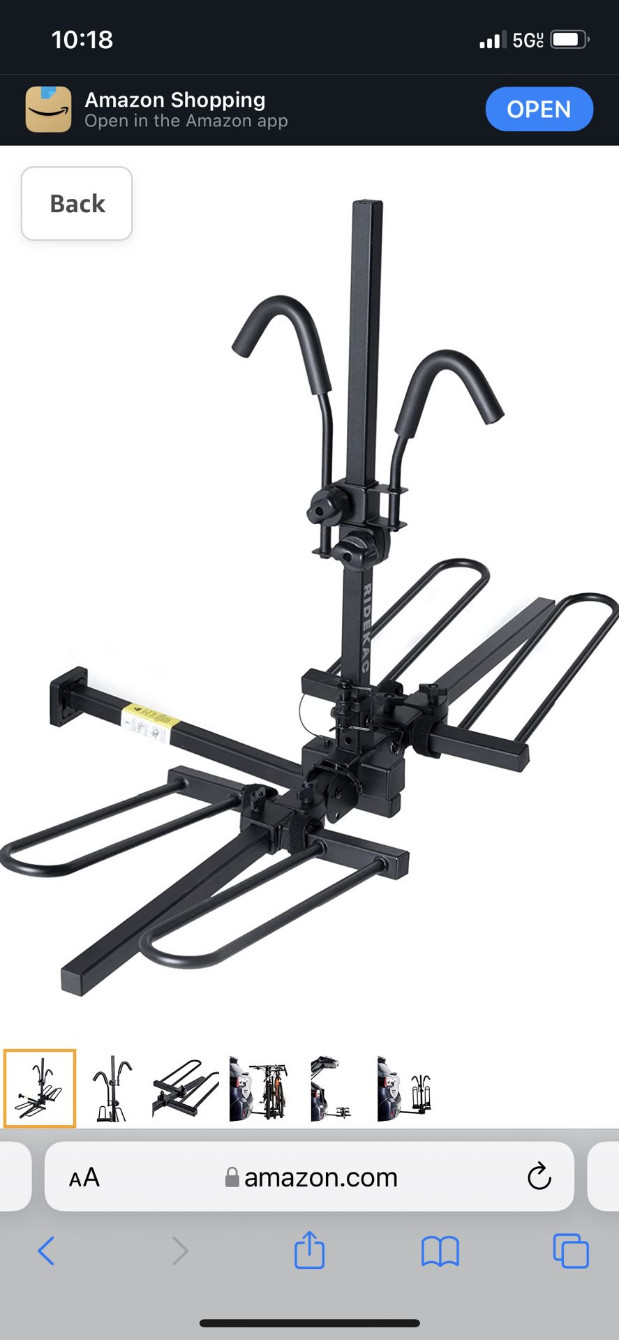 KAC E2 1.25" & 2" Hitch Mounted Rack 2-Bike Platform Style Carrier for Standard and Fat Tire Bicycles - 2 Bikes X 30 lbs (60 lbs Total) Heavy Weight C