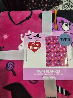 Care bears twin blanket new