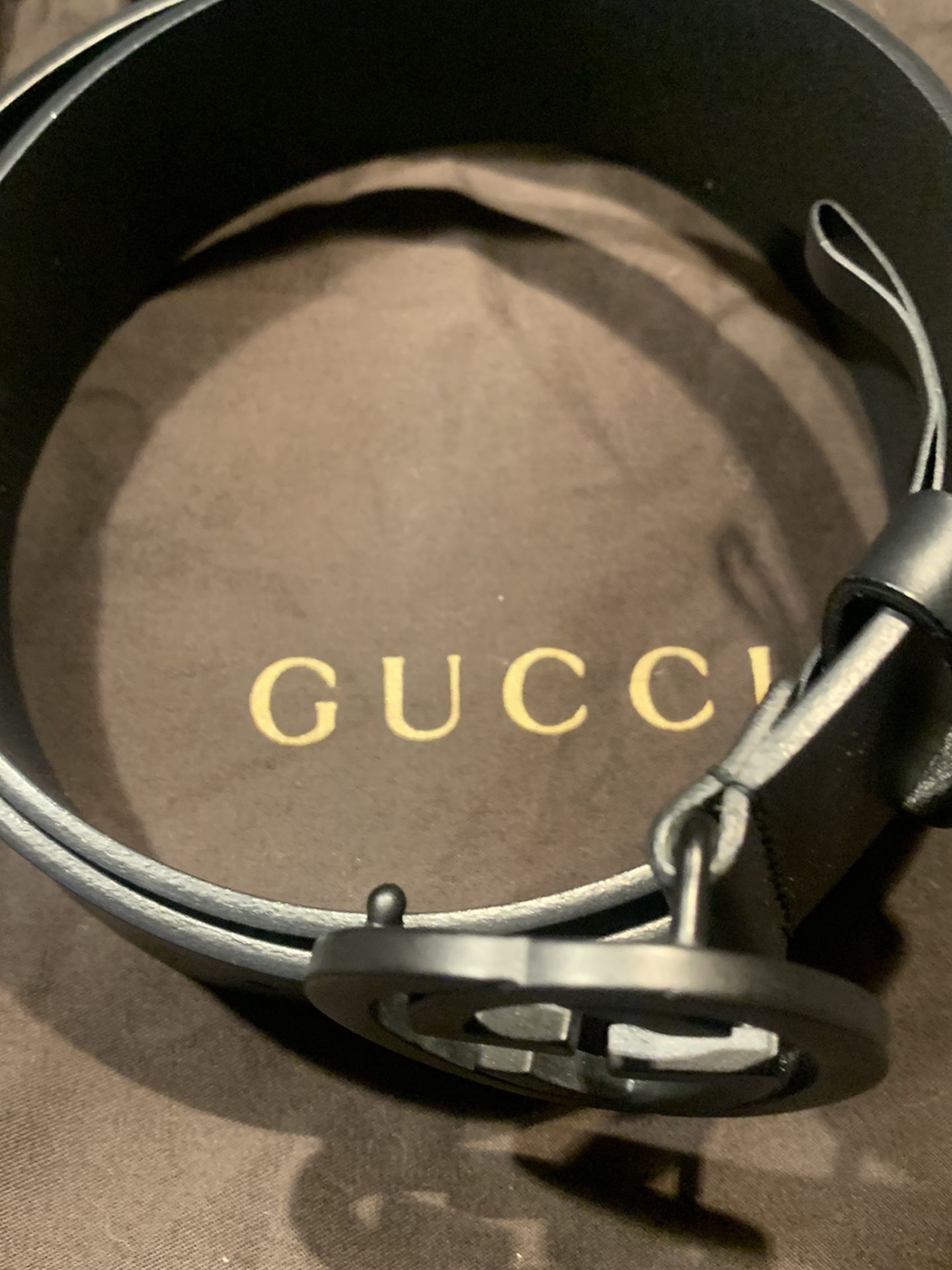 Black Double G Gucci Belt Mint Condition