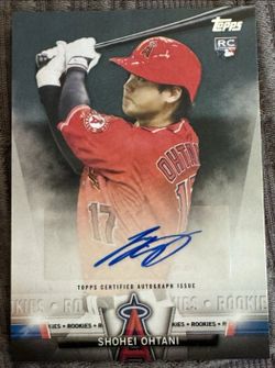 🐐🔥 Rc Auto Shohei Ohtani 2018 Topps Salute Rookie Autograph 📉💙 Dodgers Clean