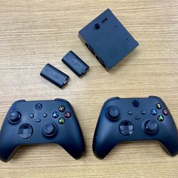 Xbox Controllers + Rechargeable Rechargeable Batteries+ Insignia Dual Charger (Tested)