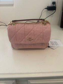 Coach Elodie Crossbody Bag denim w/quilting - New