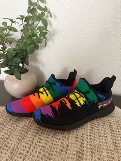 Rainbow Pride Sneakers Low-Top Lace-Up size 11.5✨new✨