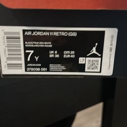 Jordan Retro 11 Breda GS Size 7