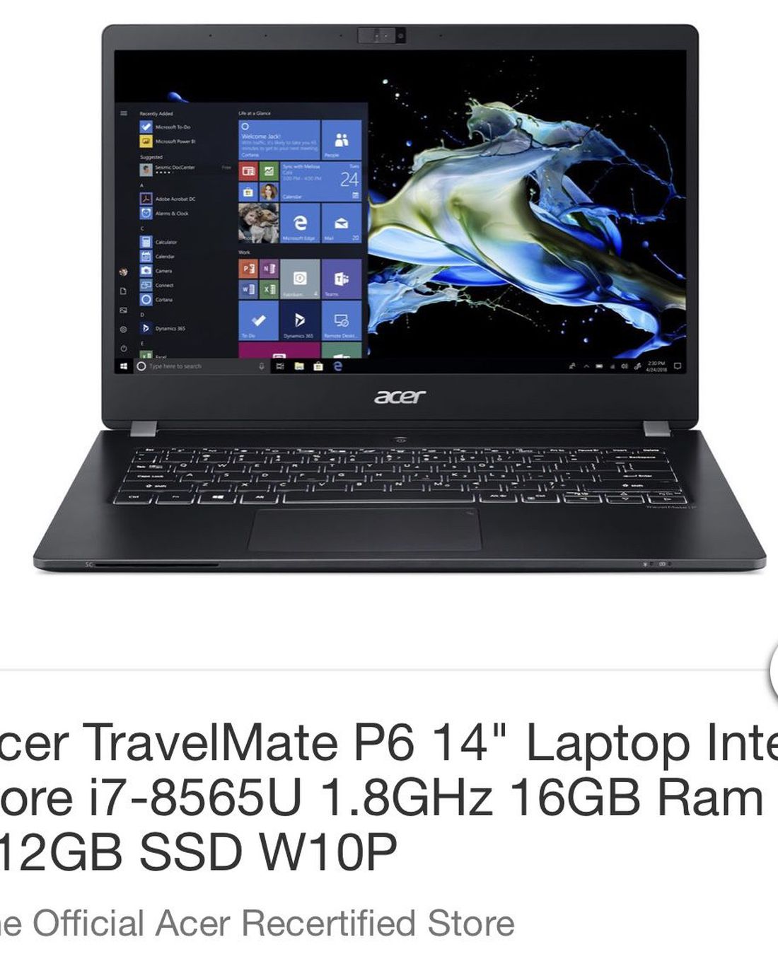 Brand New) Acer Travelmate P6 “14” Inch