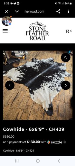 $342.98

Real Brazilian Cowhide Rug - Black and White Speckled Leather Hide Rug