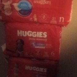Huggies Little Movers/Smugglers Diapers And Baby Wipes