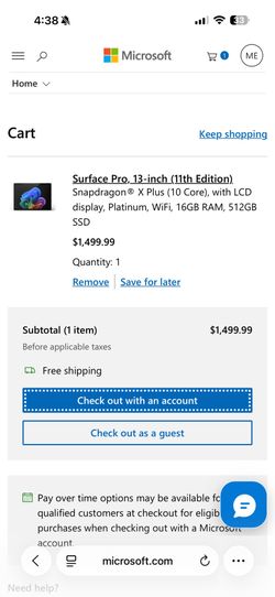 Surface Pro, Copilot+ PC - Snapdragon® X Plus (10 Core), with LCD display, Dune, WiFi, 16GB RAM, 512GB SSD