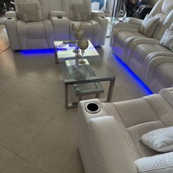 Recliner Sofá Set 3 Pieces