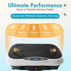 RICAN Vibration Plate Exercise Machine, Full Body Workout Machine for Weight Loss, Vibrating Board 300LBS Capacity, Vibration Platform with Resistance