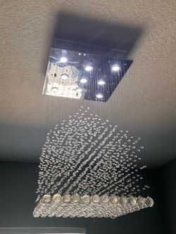 Lámpara colgante de cristal – Excelente estado