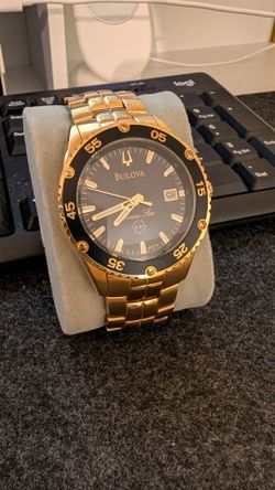 Watch Bulova Marine Star - Gold and Black color