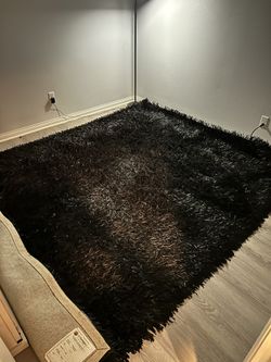 FA black Leather Rug