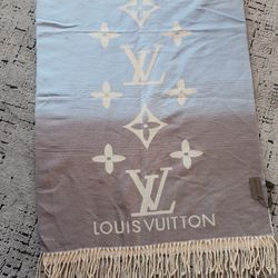 Louis Vuitton LV Logo Multicolor Silk/Cashmere Oversized Scarf