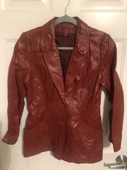 Opera Red Leather Jacket Size 9/10 Vintage ! Perfect condition!