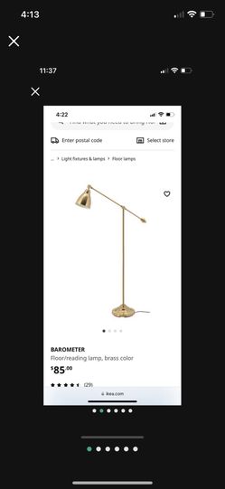 IKEA Barometer Floor Lamp gold Office Livi