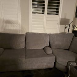 Living Spaces Couch With Oftoman
