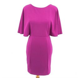  Lulus Open Back Cape Mini Style Dress Size XS Pink Magenta New 