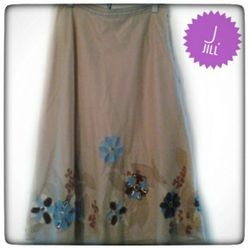 Beautiful Flower J. Jill Khaki Work Skirt - Size XS