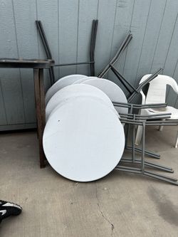 6 Foldable High Tables